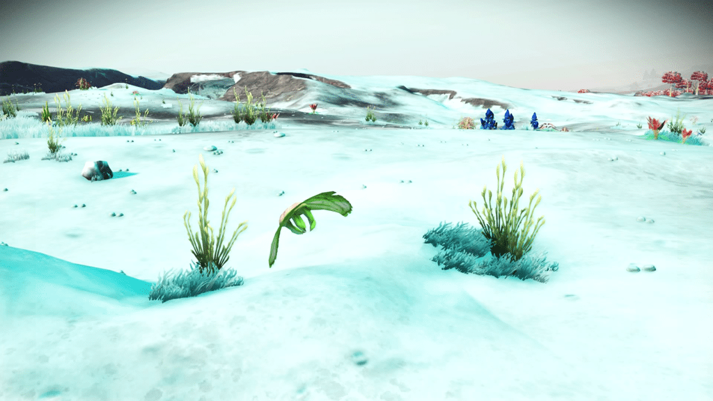 Lush snow planet